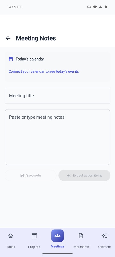Meetings — Zoom/Meet/Teams Link Detector, Prep Dossier, Recording & AI Minutes
